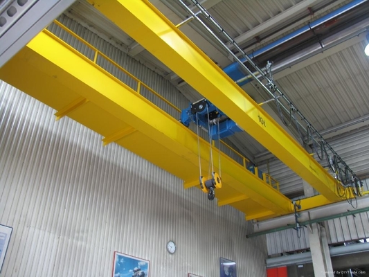 Żółte malowanie Podwójny dźwigar Eot Crane 20ton Pojemność z wózkiem podnośnikowym