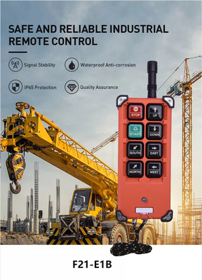 Telecrane Industrial Wireless 6-przyciskowy pilot zdalnego sterowania F21-E1b