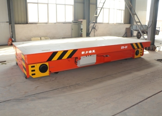4-kołowy wózek transportowy KPX 10T do 300T zasilany bateryjnie na szynach