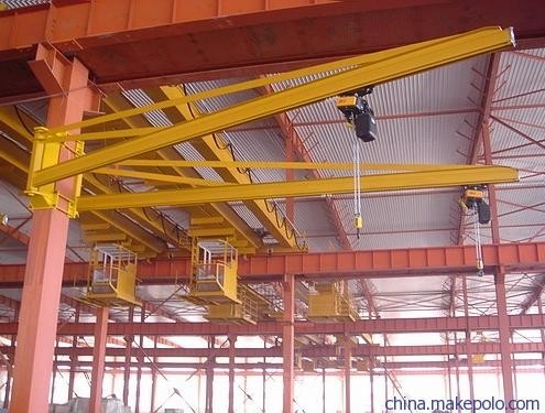 BZ0.5 do BZ8 Dock Wall Traveling Jib Cranes Długi ruch bez powierzchni podłogi