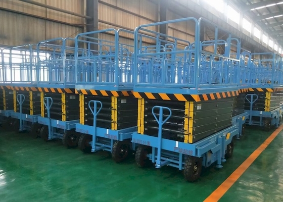 Mobilna hydrauliczna platforma podnosząca 14 m 450 kg z zaworem równoważącym alarm poziomu