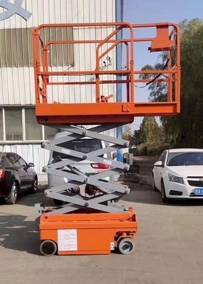 Samojezdny elektryczny podnośnik nożycowy o wysokości od 8 m do 14 m Mobilna platforma robocza o wadze 300 kg