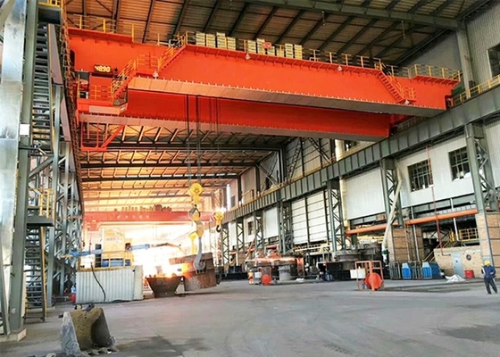 Stalownia Kadzi Metalurgiczny podwójny dźwigar Suwnica pomostowa EOT Crane 75ton