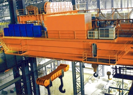 QDY 5-74/20 Ton Podwójny dźwigar stalowy Suwnica bramowa A7 Podwójny hak odlewniczy Suwnica kadziowa