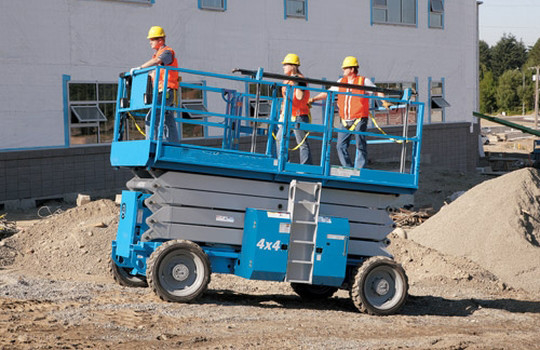 Przemysłowa hydrauliczna platforma podnosząca GTZN Podnośnik nożycowy do trudnego terenu z podporami