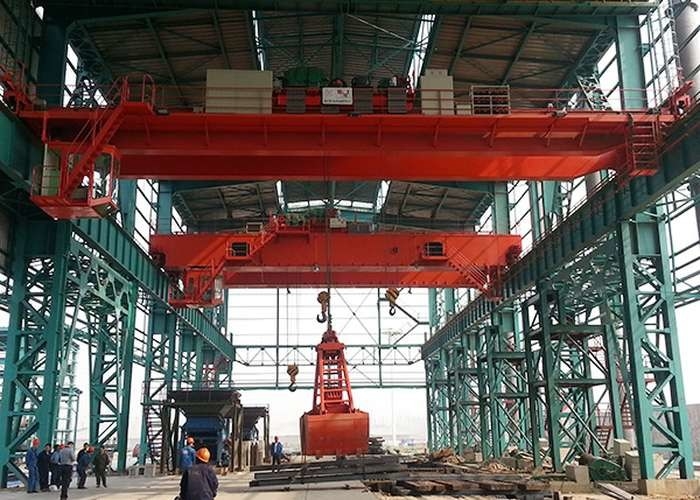 50T Pilot z podwójną wiązką Eot Crane Rozpiętość 7m do 35m Elektryczny żuraw warsztatowy